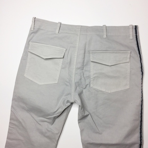 Nili Lotan Gray Jenna chinos navy tape ankle 8 - Picture 3 of 3